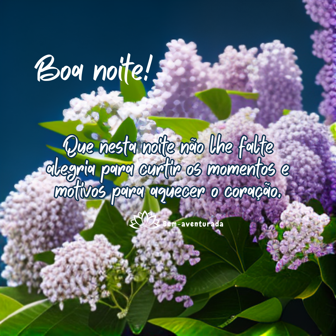 Mensagens de Boa noite - Bem aventurada