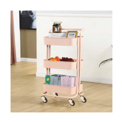 Carrinho multiuso rosa