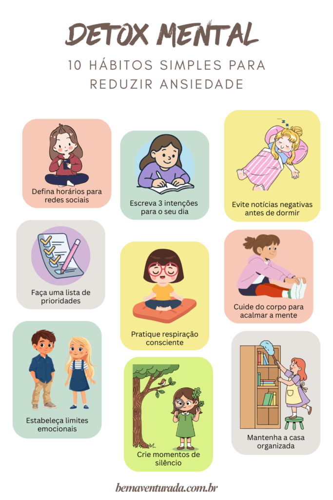 10 hábitos simples para reduzir ansiedade