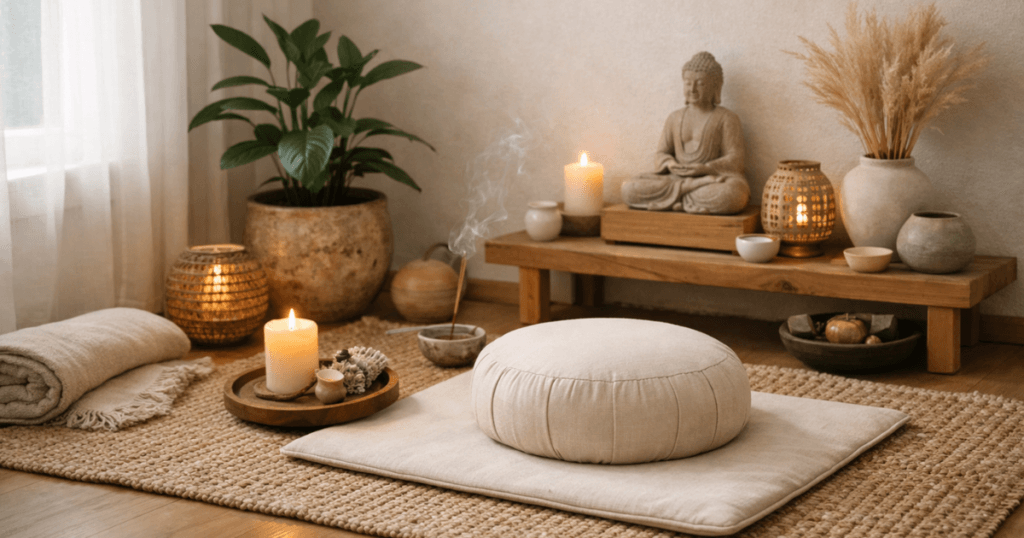 cantinho zen para meditação