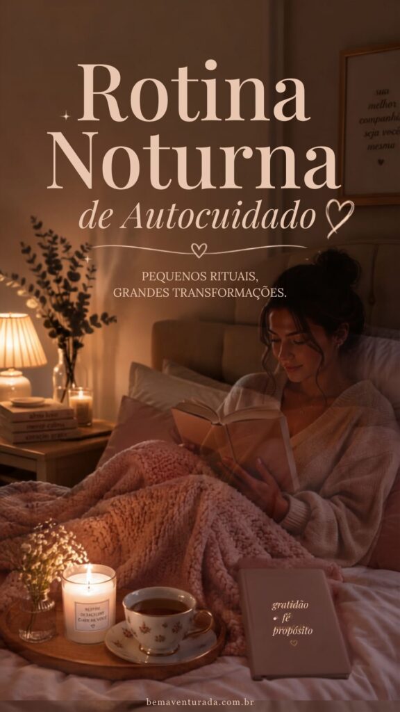 Rotina noturna de autocuidado